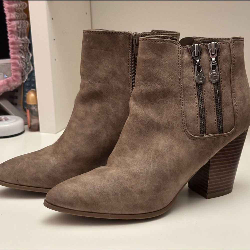 Guess Brown Ankle Boots with Suede Finish - Picture 3 of 6